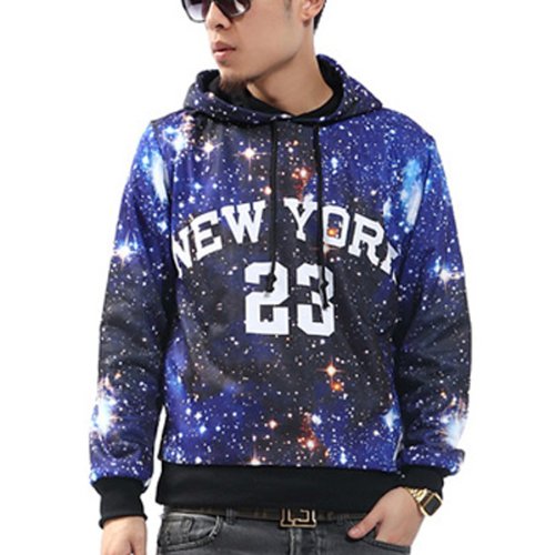 Zero Men's Hipster Hip Hop Galaxy New York Pyrex 23 Hoody Sweater Jacket